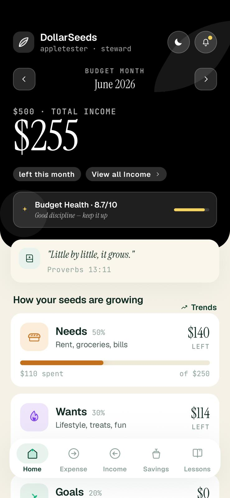 DollarSeeds Dashboard